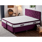Niron Purple Yatak Seti 150x200 cm Çift Kişilik Yatak Baza Başlık Takımı