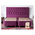 Niron Purple Yatak Seti 180x200 cm Çift Kişilik Yatak Baza Başlık Takımı