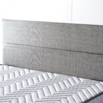 Niron Silver Tek Kişilik Yatak Başlığı - 80 Cm Gri Keten Kumaş Başlık
