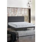 Niron Slim Pocket Yatak Seti 160X200 Cift Kisilik Paket Yayli Yatak, Gri Metal Baza Ve Baslik Takimi