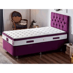 Niron Violet Yatak Seti 90x200 cm Tek Kişilik Yatak Baza Başlık Takımı