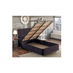 Niron Yatak Ela 120x200 cm Tek Kişilik Siyah Silinebilir Soho Kumaş Baza ve Başlık Seti