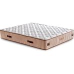 Niron Yatak Hades Yatak 100X200 cm Tek Kişilik 30 cm Kalınlığında Paket Yaylı Lüks Yatak Orta Sert Krem Kumaş - 100 x 200 cm - Bej