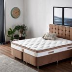 Niron Yatak Latte 200x200 Cm Çift Kişilik Baza Başlık Seti