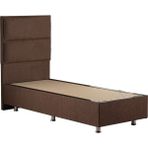 Niron Yatak Niron Cotton No Turn 80X180 cm Tek Kişilik Yatak Baza Başlık Takımı - Baza, Başlık ve Yatak Seti - 80 x 180 cm - Kahverengi