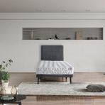 Niron Yatak Niron Pocket 80X180 cm Tek Kişilik Yatak Katlanır Baza Başlık Takımı - Katlanır Baza, Başlık ve Yatak Seti - Antrasit - 80 x 180 cm
