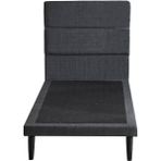 Niron Yatak Niron Slim Baza ve Başlık Seti Tek Kişilik 90X200 cm - 90 x 200 cm - Antrasit