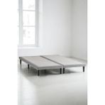 Niron Yatak Niron Slim Karyola - 180X200 Çift Kişilik Baza - Metal Iskeletli, Yüksek Ayaklı ve Keten Kumaşlı - Açık Gri - 180 x 200 cm