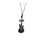 Nirvana Elektro Gitar Figürlü Zincir Kolye – Unisex Rock Grunge Takı - 60 Cm