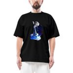 Nirvana Kurt Cobain Galaksi Oversize Siyah Tişört - XL