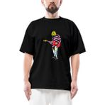 Nirvana Kurt Cobain Siluet Oversize Siyah Tişört - M