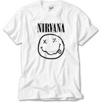 Nirvana Smiley Face Beyaz Tişört - XS