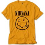 Nirvana Smiley Face Sarı Tişört - 4XL