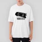 Nirvana Splash Oversize Beyaz Tişört