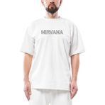 Nirvana Yazı Oversize Beyaz Tişört - M