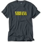 Nirvana Yazı Sarı Füme Tişört Liyada - 4XL