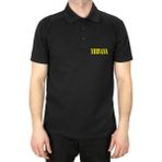 Nirvana Yazı Sarı Polo Yaka Siyah Tişört
