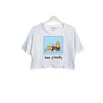 nirvoda Arı Arkadaşlığı Baskılı Oversize Crop Tişört