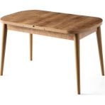 Nisa Açılır Mdf Oval Mutfak Masası 70X110 - Ceviz