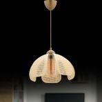Nisa Luce 70x30x30 cm Krem Eskitme Biyeli Papatya Hasır Sarkıt