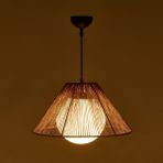 Nisa Luce Sakura Kahverengi Beyaz Opal Camlı Avize