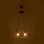 Nisa Luce Zambak Eskitme 75x50x50 cm 2'li Sıralı Avize