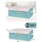 Nisahometeks 2 Adet Baby Baza Boy Kapaklı Kutu Hurç - Mavi