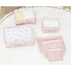 Nisahometeks Baby Lüks 6'lı Bavul Organizer Seyahat, Hastane Çantası - Pembe