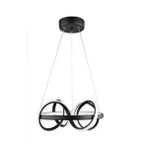 Nisaluce Saturn Siyah 35'lik Led Avize