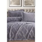 Nisan 3 Parça Çift Kişilik Pike Takımı 240X260 Gri