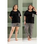 nisaNCa %100 Pamuk Büyük Beden 3 Parça Kadın Pijama Takımı