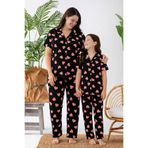 nisaNCa Büyük Beden Kısa Kollu Milan Gömlek Pijama Takımı- Anne Kız Pijama Takımı