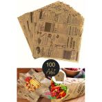 Nisanca Home Vintage Gazete Desenli Yağlı Sunum Kağıdı – Pinterest Stilinde Estetik Kahvaltı, Peynir Tabağı Ve Fast Food Sunumları İçin 5