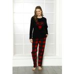 Nisanca Kışlık Anne Kız Kombin Siyah Kadın Pijama Takımı