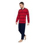Nisanca Kışlık Erkek Polar Pijama Takımı Kırmızı M