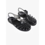 Nişantaşı Shoes Anderline Şeffaf Siyah Kemer Detay Kadın Sandalet