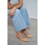 NİŞANTAŞI SHOES Dipsy Ten Mat Toka Detay Sivri Burun Kadın Topuklu Ayakkabı