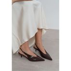 NİŞANTAŞI SHOES Dorey Kahve Rugan Bilek Toka Detay Kadın Topuklu Ayakkabı