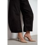 NİŞANTAŞI SHOES Ladonia Ten Rugan Arka Açık Toka Detay Kadın Topuklu Ayakkabı