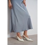 NİŞANTAŞI SHOES Lunix Beyaz Mat Sivri Burun Slingback İnce Topuklu Kadın Ayakkabı