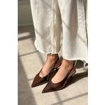 NİŞANTAŞI SHOES Melvin Kahve Desenli Mat Bilek Lastik Detay Kadın Topuklu Ayakkabı