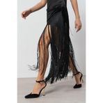 NİŞANTAŞI SHOES Vibe Siyah Kadife Bilek Bağlı Galvaniz Topuk Özellikli Kadın Altın Topuklu Ayakkabı