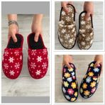 Nisanur Shoes 3'lü Karışık Desen Kadın Ev Terliği, Misafir Terliği, Çeyiz Bohça Terliği - Acı Kahve - Bej
