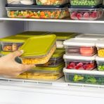 Nisar Store 4 Adet Buzdolabı Organizeri – Pp Plastik Şeffaf ve Ayarlanabilir Saklama Kabı, Gıdaları Taze Tutan Fresh Box, Çok Amaçlı,mikrodalga ve Bulaşık Makinesi Uyumlu (Beyaz, 500 Ml) - 0 Siyah - Option-1
