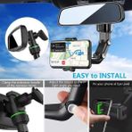 Nisar Store Dikiz Aynası, Koltuk Arkası, Çalışma Masası Telefon Tutucu, Standart,,,, Uyumludur, 360 Dönebilen Çok Fonksiyonlu Akrobat Telefon Tutucu - Option-1 - 000-Siyah