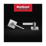 Nisar Store Kapı Kolu Akıllı Anahtar Anahtar Anahtar Güvenlik Anahtarlı Giriş Kilidi, Cilalı Krom Kare Gül - Antrasit - Option-1