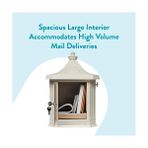 Nisar Store Mailboxes Hamilton Cast Alüminyum Post-Mount Posta Kutusu, HM200WAM, Beyaz - Option-1 - 0 - Siyah - 1 Adet