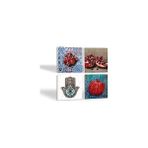 Nisar Store Nar, Fatma Ana Eli Taş Bardak Altlığı Seti - 4 Parça - Dekoratif, Rustik Mutfak Aksesuarı, 10X10 Cm, Kaydırmaz Tabanlı, Şık ve Dayanıklı SC192 - Kestane Akaju - Option-1