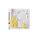 Nisar Store Psr Aksesuar (3566) Şarj Aleti Kılıfı & Kablo Koruyucu Set – 18W/20W Uyumlu | Kurdele Figürlü Adaptör Kılıfı, Kablo Düzenleyici, Şarj Ucu Koruyucu Set (Sarı) - Kestane Akaju - Option-1