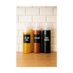 Nisar Store Şeffaf Yağdanlık 700 ml Sızdırmaz Kapaklı Sosluk Sirkelik Sıvı Yağ ve Sos Şişesi Pratik Kullanımlı Mutfak Sunum Kabı Geniş Ağızlı Dökme Şişe - 0 - Siyah - Option-1